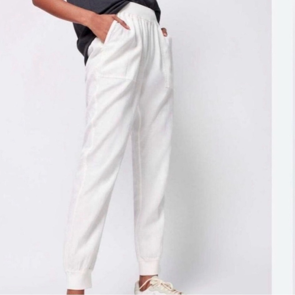 FAHERTY ARLIE COTTON LINEN JOGGERS SMALL